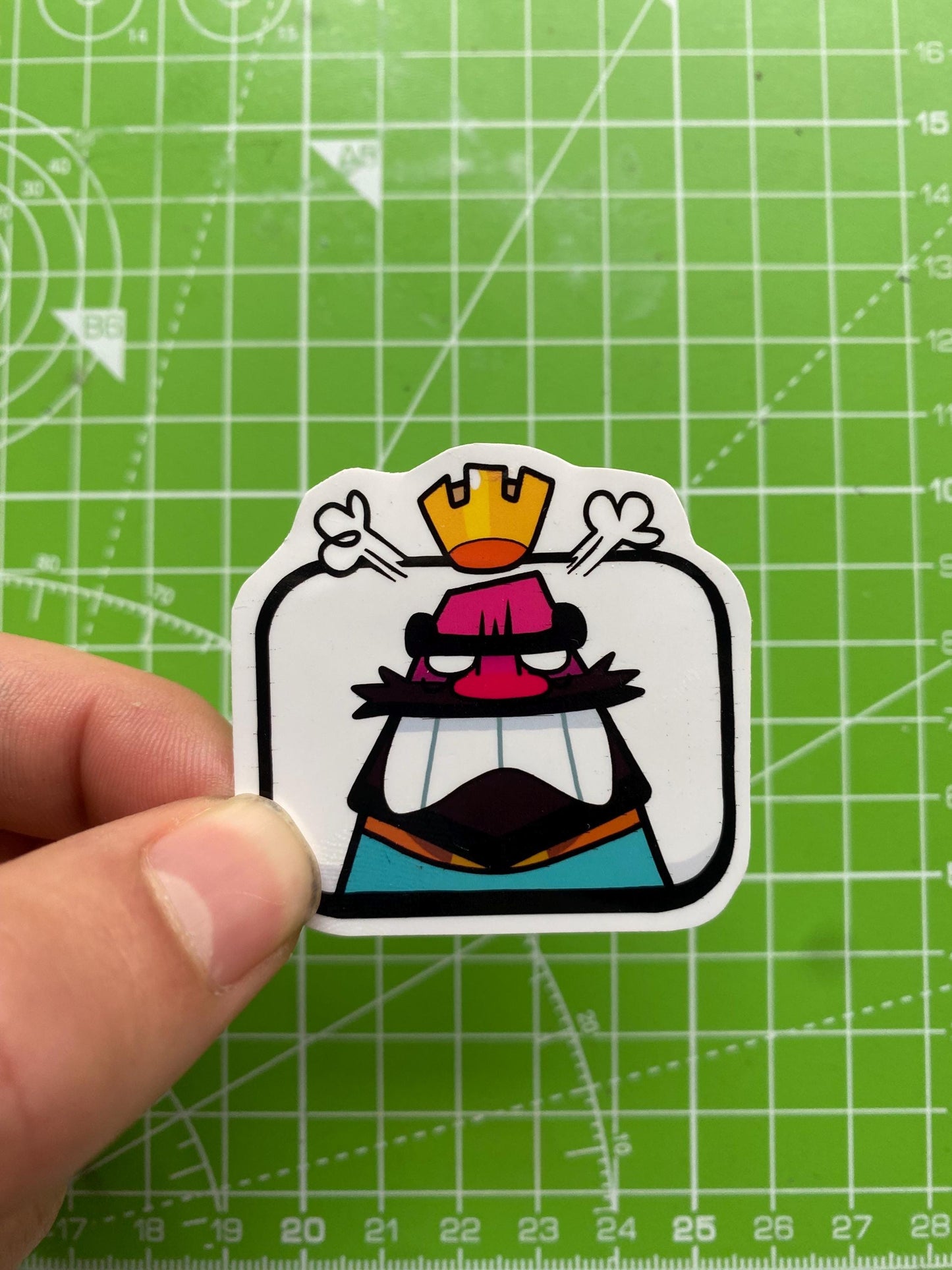 King Emotes Sticker Pack Clash Royale Inspired
