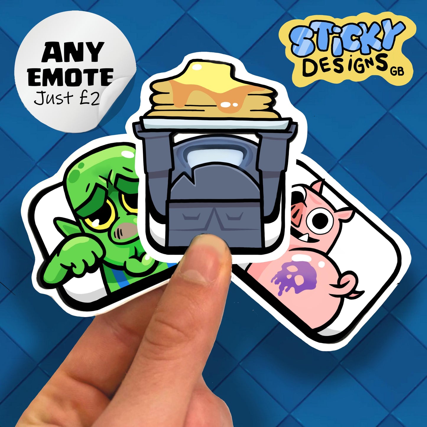Clash Royale Emote Stickers CUSTOM - ANY EMOTE