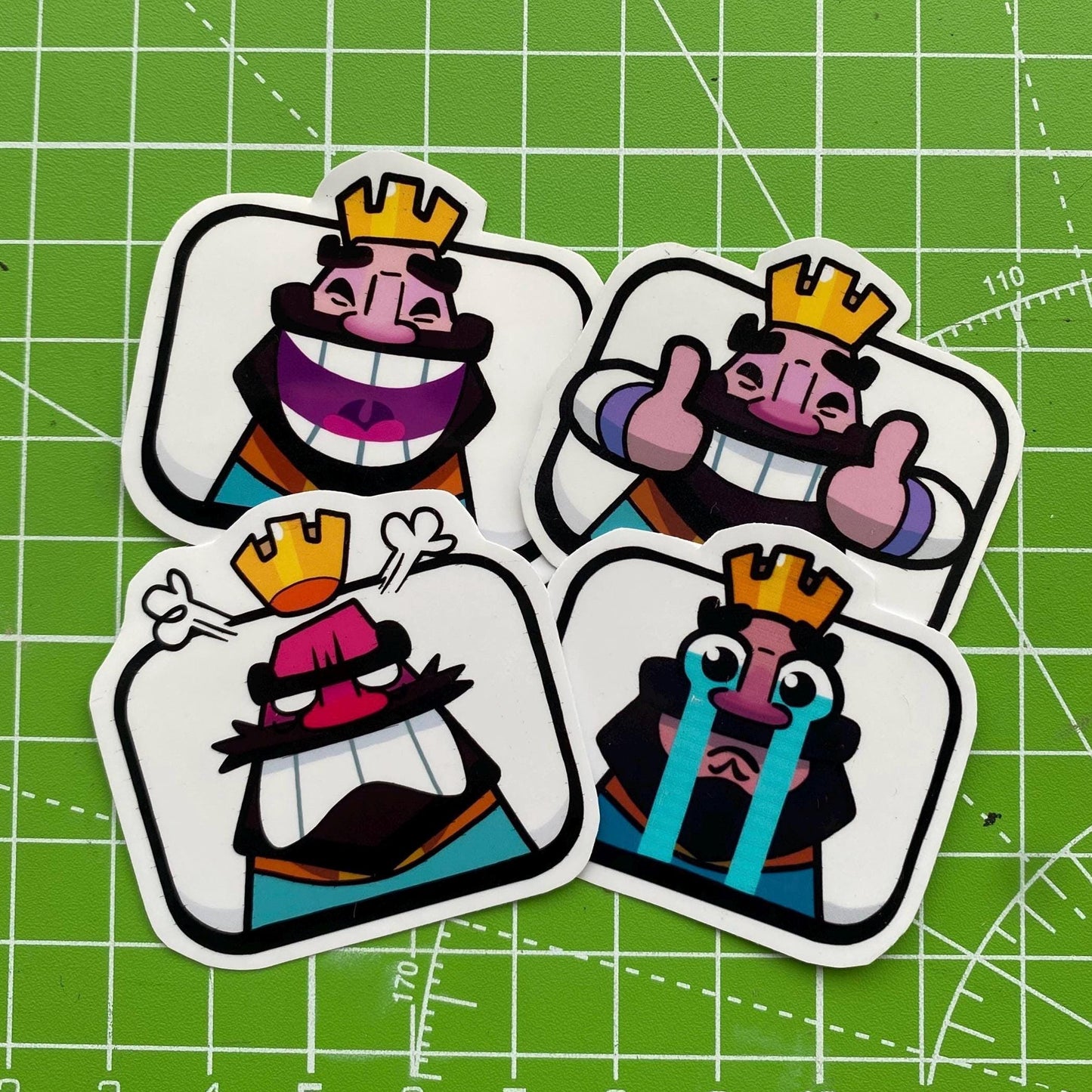 King Emotes Sticker Pack Clash Royale Inspired