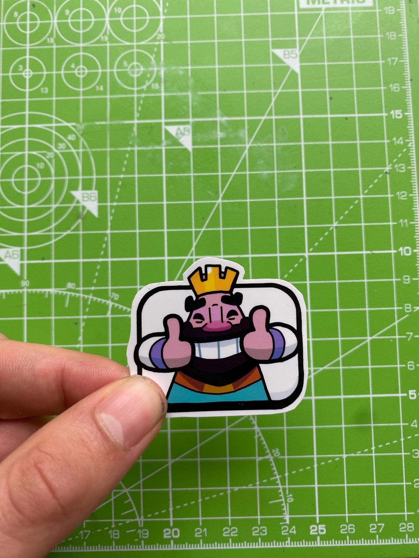 King Emotes Sticker Pack Clash Royale Inspired
